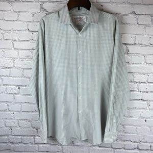 Mizzen+Main Green Checkered Casual Button Down Shirt